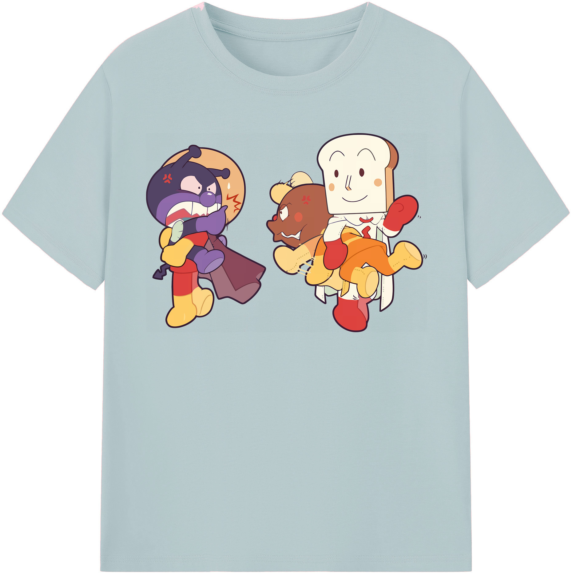 （画像用） アンパンマン Anpanman 綿100％半袖Tシャツ（フロントプリント）
